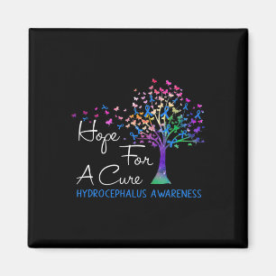 For A Cure Hydrocephalus Awareness Tree Ribbon Magnet