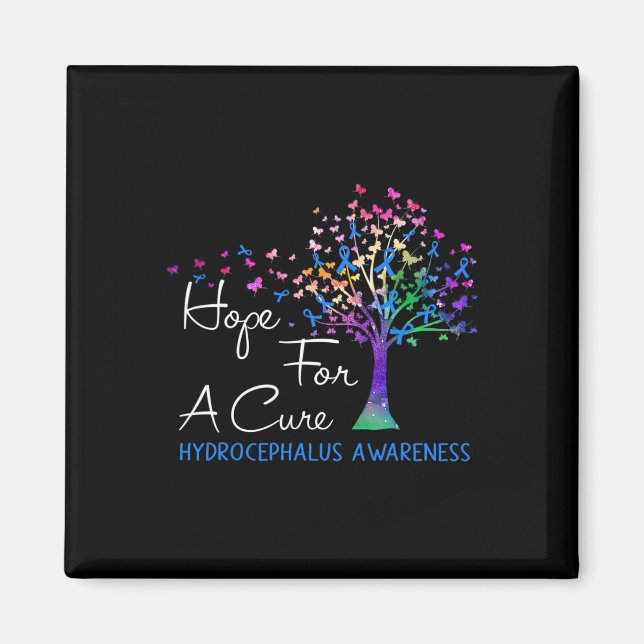 For A Cure Hydrocephalus Awareness Tree Ribbon  Magnet (Front)