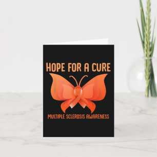 For A Cure Ms Multiple Sclerosis Awareness Butterf Card