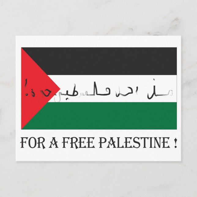 For a free palestine! postcard (Front)
