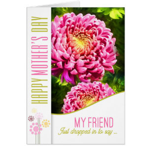 for a Friend on Mother's Day Pink Dahlia Garden