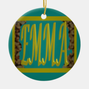 FOR A GIRL CALLED EMMA MARINE BLUE PEBBLES CERAMIC ORNAMENT