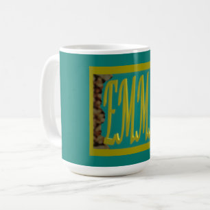 FOR A GIRL CALLED EMMA MARINE BLUE PEBBLES COFFEE MUG