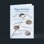 For a grandson, Fishing jokes birthday card<br><div class="desc">Make you fisherman laugh with these terrible fishy jokes! A birthday card to make any angler groan!</div>