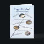 For a grandson, Fishing jokes birthday card<br><div class="desc">Make you fisherman laugh with these terrible fishy jokes! A birthday card to make any angler groan!</div>