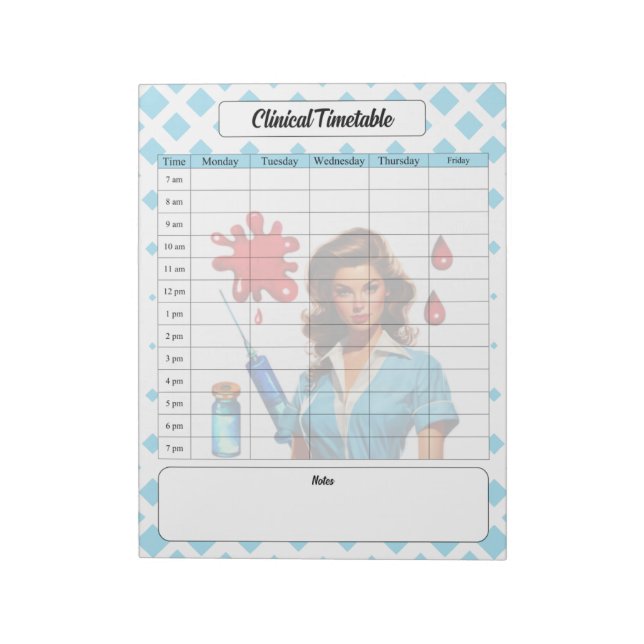 For A Living _ Clinical Timetable Notepad (Rotated)