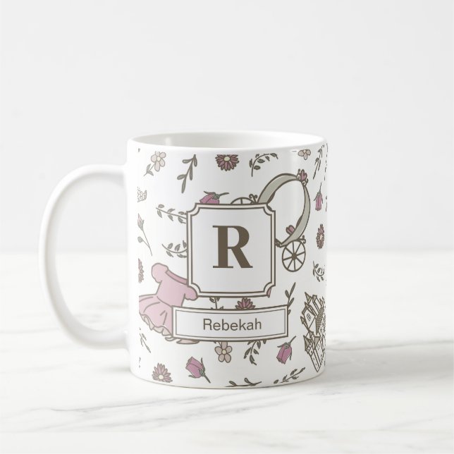 For A Princess Monogram Coffee Mug (Left)