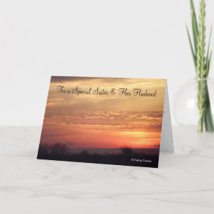 For a Sister & Her Husband Anniversary Card