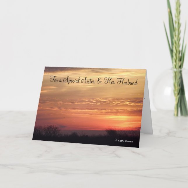 For a Sister & Her Husband Anniversary Card (Front)
