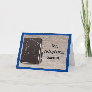 For A Son Graduation Folded Greeting Card