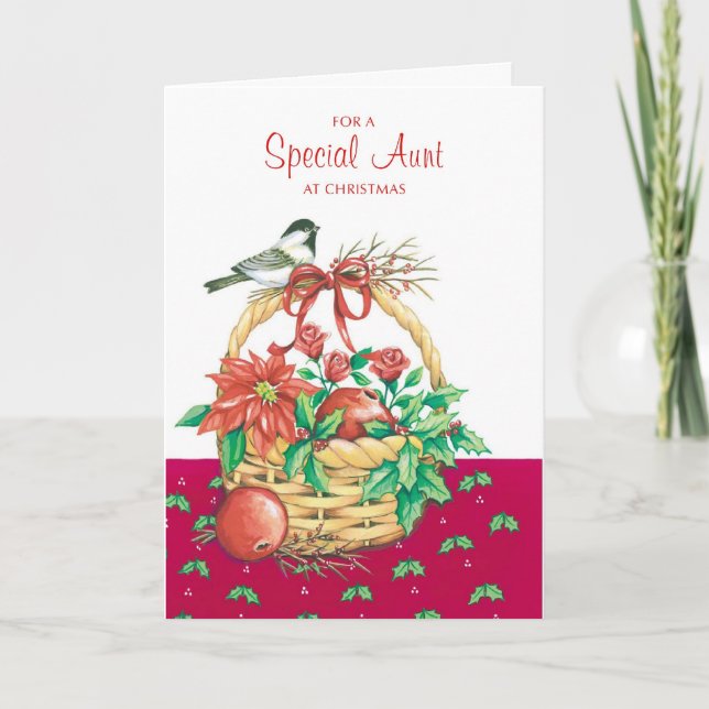 For A Special Aunt Holiday Card (Front)
