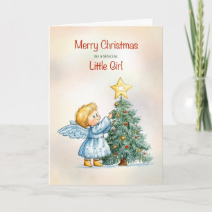 For a Special Little Girl Christmas Angel Sweet Card