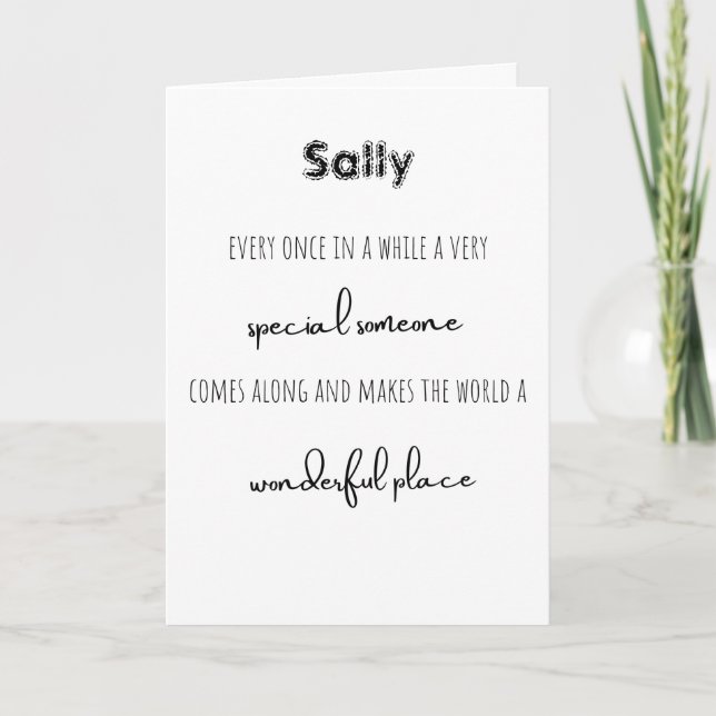 For A Special Someone Folded Card Thank You (Front)