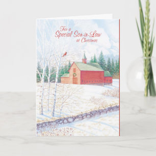 For a Special Son in Law at Christmas Holiday Card