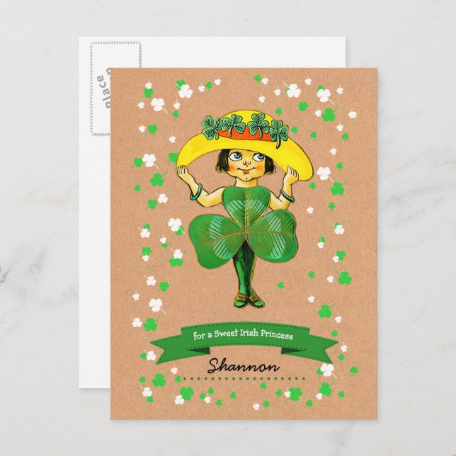 For a Sweet Irish Princess St. Patrick's Day  Postcard (Front/Back)