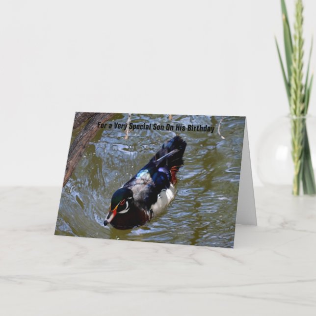 For a very special son with my love card (Front)