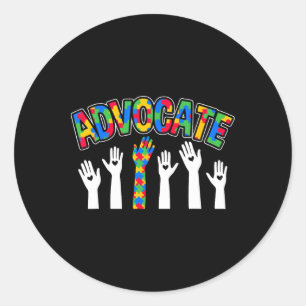 For Aby Therapist Teacher Parent Autism Awareness Classic Round Sticker