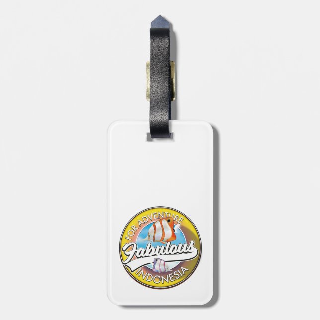 For Adventure Fabulous Indonesia logo Luggage Tag (Back Vertical)