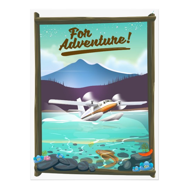 For Adventure! Sea plane travel poster (Front)