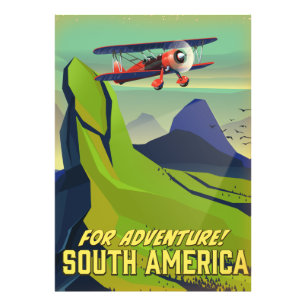 For Adventure, South America travel poster