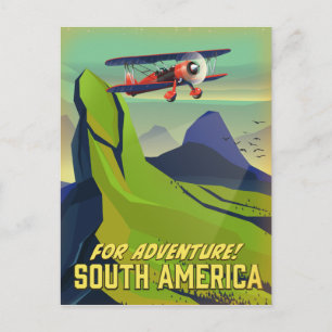 For Adventure, South America travel poster Postcard