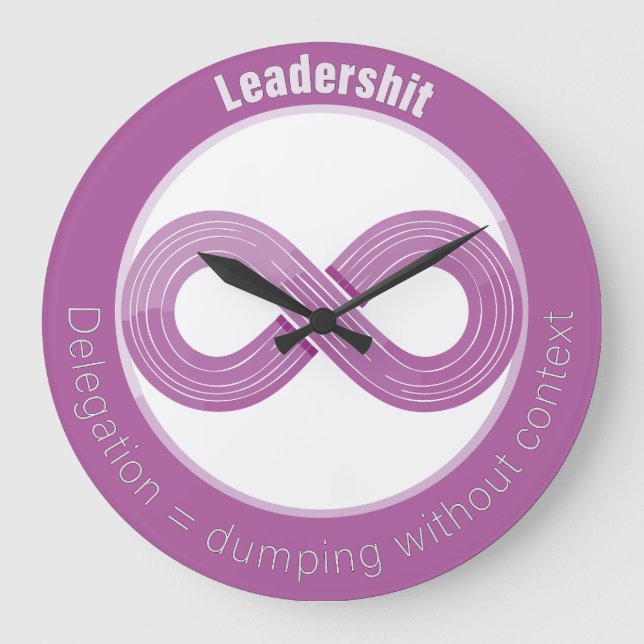 For Agile Coaches, Scrum Masters, Product Owners Large Clock (Front)