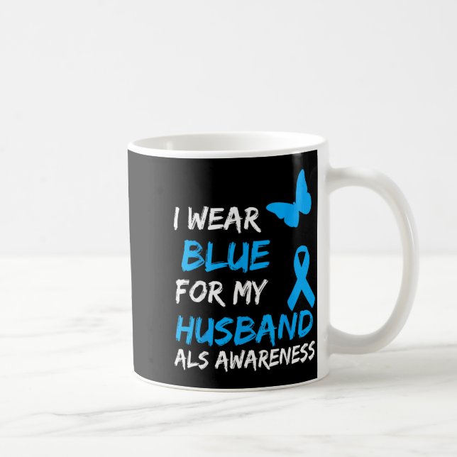 For Als Awareness Blue Husband Coffee Mug (Right)