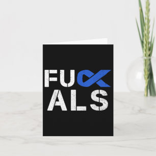 For Als Awareness Month Blue Ribbon Support Squad  Card