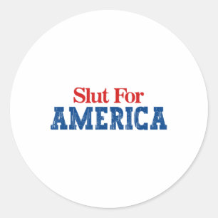 For America 4th Of July Classic Round Sticker