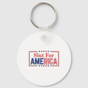 For America 4th Of July Key Ring