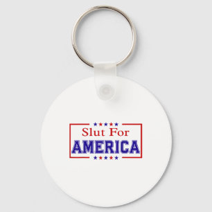 For America 4th Of July Key Ring