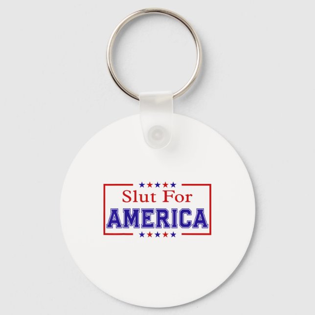 For America 4th Of July  Key Ring (Front)