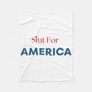 For America 4th Of July Patriotic Fleece Blanket