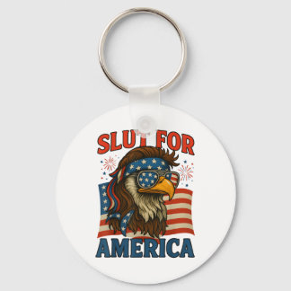 For America 4th Of July Patriotic Key Ring