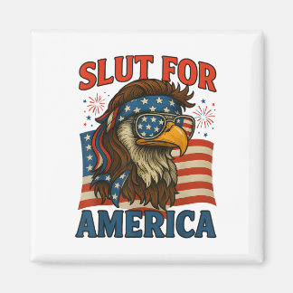 For America 4th Of July Patriotic Magnet