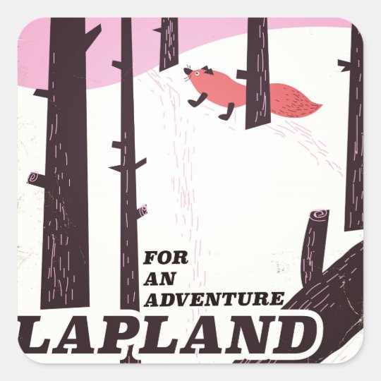 For an adventure Lapland vintage poster Square Sticker