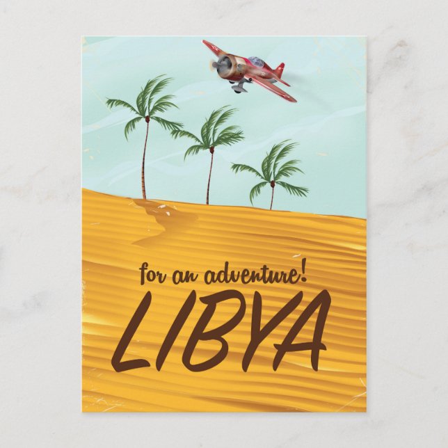 For an Adventure! Libya travel poster Postcard (Front)