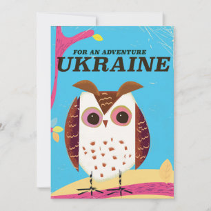 For an Adventure Ukraine Owl vintage poster