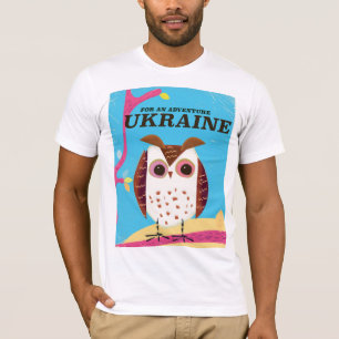For an Adventure Ukraine Owl vintage poster T-Shirt
