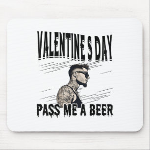 For Anti Valentine’s Day Tattooed Single Man Inked Mouse Pad