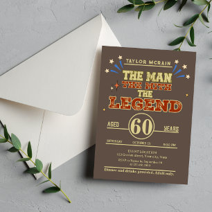 For Any Age, The Man, The Myth, The Legend Invitation