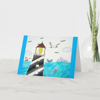 For Any Cat Lover - " A Day At The Sea" Card