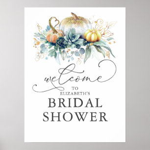 For Any Party - Pumpkins and Succulents Welcome Po Poster