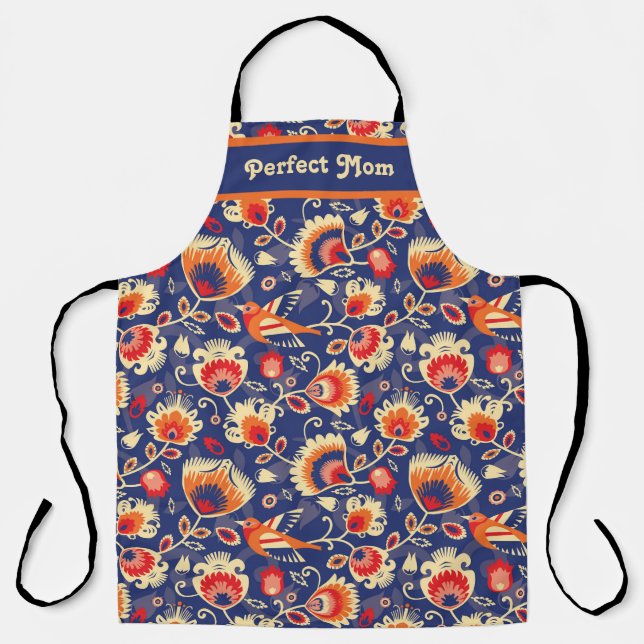 For any relation, custom text folkloric  apron (Front)