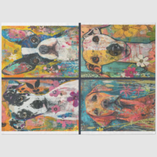  For Artist Dog Themed Junk Journal Background 2 Tissue Paper