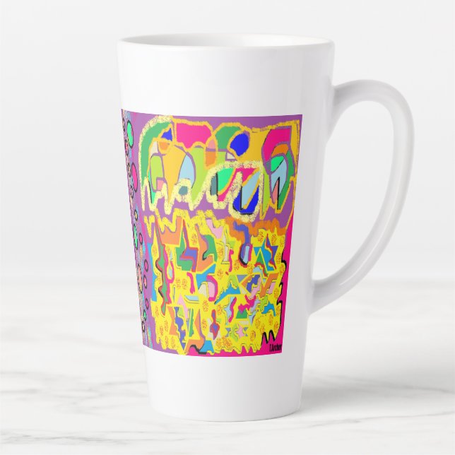 FOR ARTS SAKE PICTURE WITH WORDS LATTE MUG (Right)