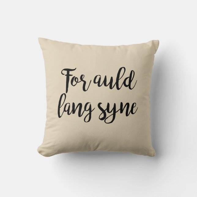 For Auld Lang Syne Holiday Cushion (Front)