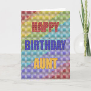 For aunt,  a Cross Stitch Birthday card