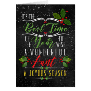 for Aunt Best Time of Year Christmas Chalk