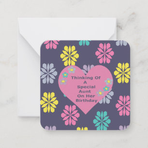 For Aunt note Card